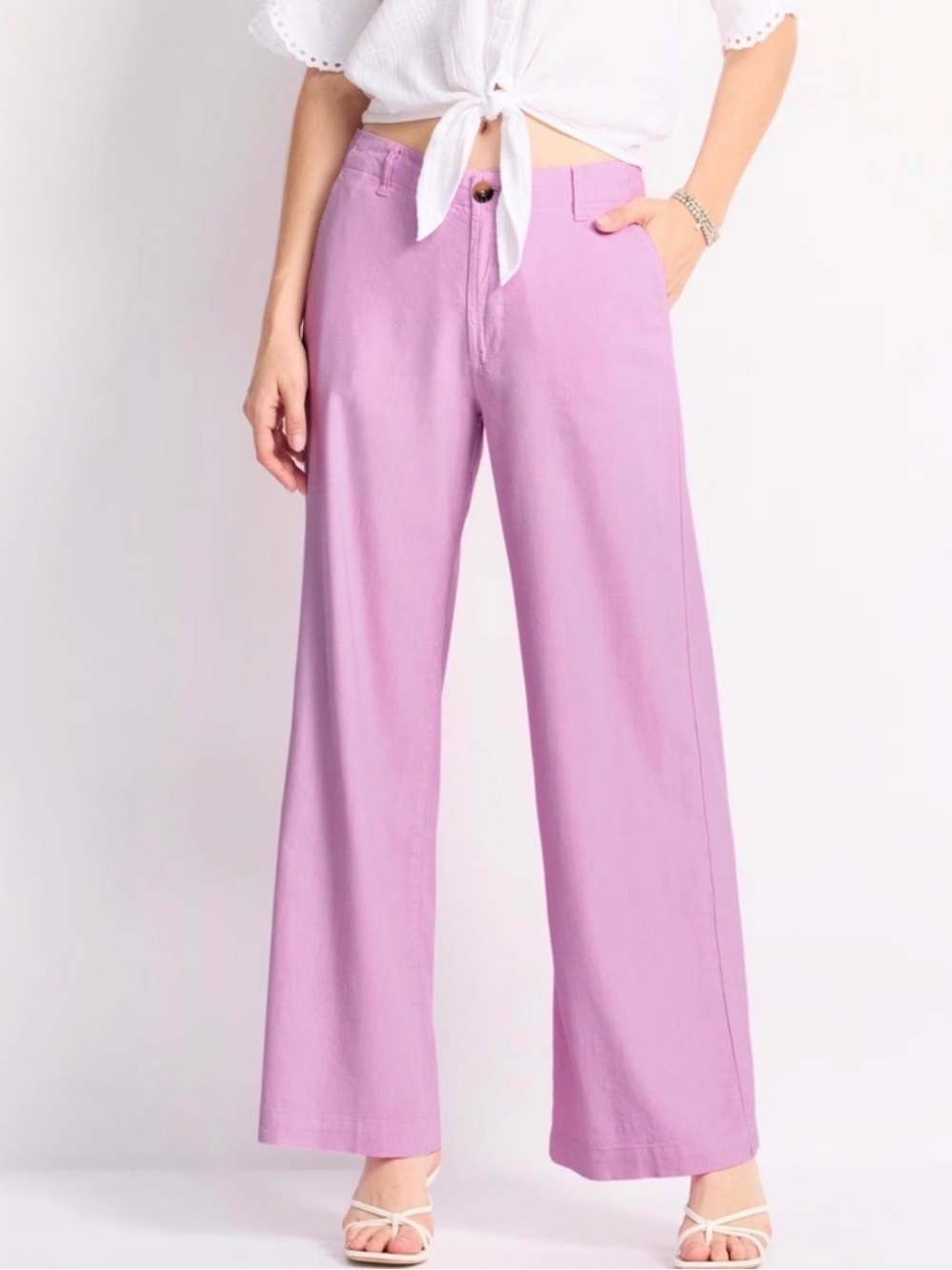NWOT KUT - the meg high rise linen - size 8p